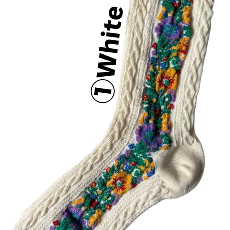 colorful flower socks【K-0020】