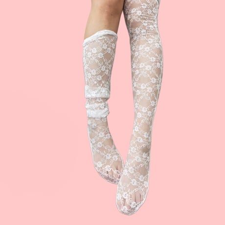 Knee-high flower socks【K-0027】