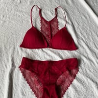 front hook bralette set red【A-0618-RD】