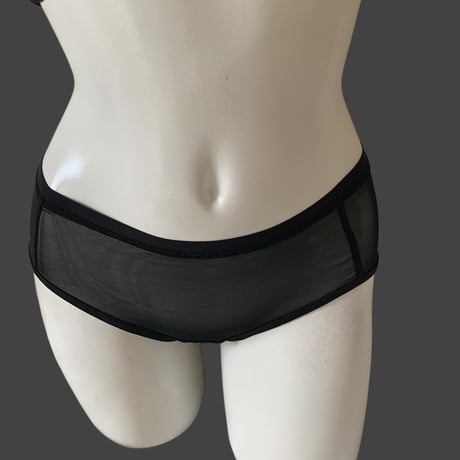 Sheer shorts black【F-0041】
