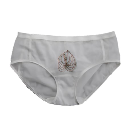 sample leaf shorts white