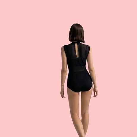 swimwear  Sheer One Piece black【S-0019】