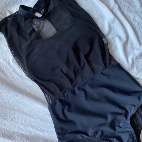 swimwear  Sheer One Piece black【S-0019】