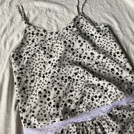 black flowers pajamas【A-0762】
