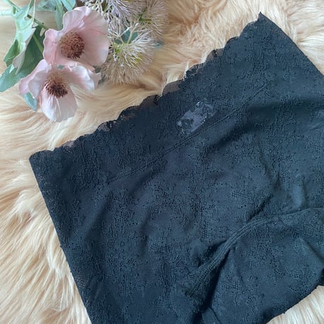 吸水・サニタリーショーツ black lace boxer【A-0873】