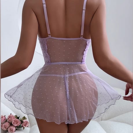 lavender night dress【A-0770】