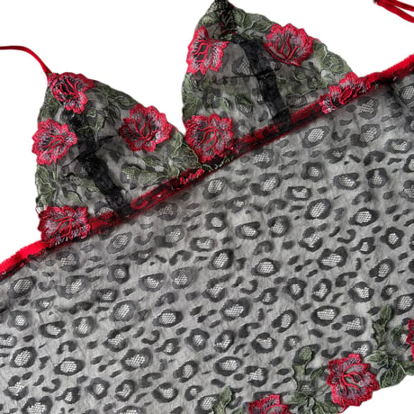 Long flower lace bralette【T-0767】