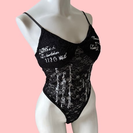 flowers with text body suit【K-0025】