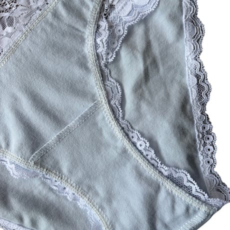 mid waist blue panties【H-0037】