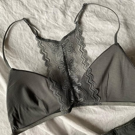 front hook bralette set green【A-0618-GRN】