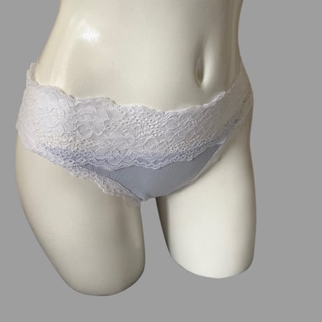 mid waist blue panties【H-0037】