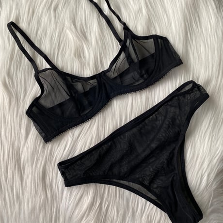 sheer set black【A-0883-BK】