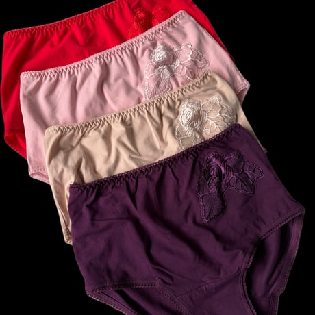 L・XLsize flower high-waist panties【K-0015】