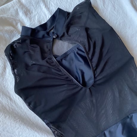 swimwear  Sheer One Piece black【S-0019】