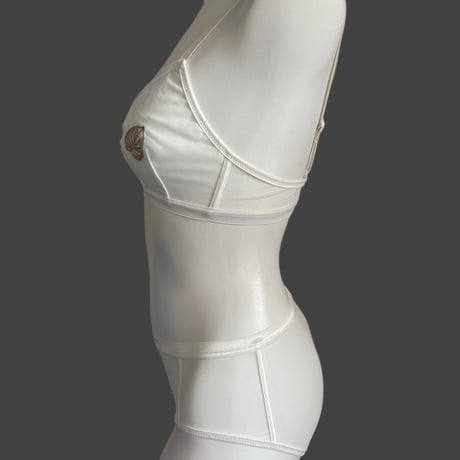 sample leaf bralette white