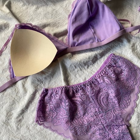 パッド付 purple pink set 【T-0608】