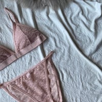 pink bralette set【A-0857】