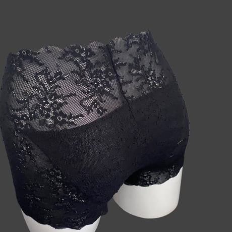 吸水・サニタリーショーツ black lace boxer【A-0873】