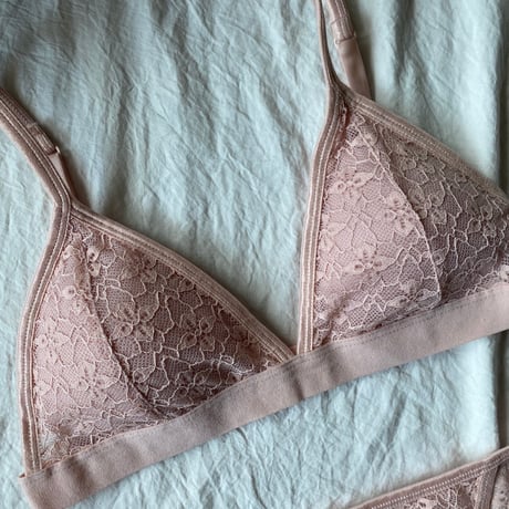 pink bralette set【A-0857】