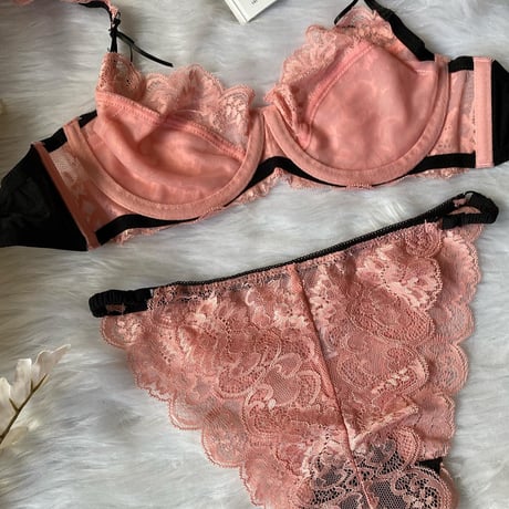 pink lace set  【A-0278-PI】