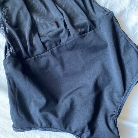 swimwear  Sheer One Piece black【S-0019】