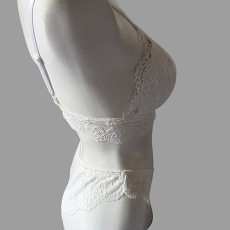 white rose bralette・shorts