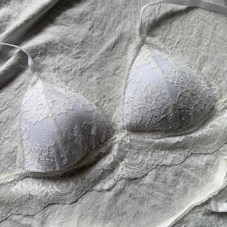 white rose bralette・shorts