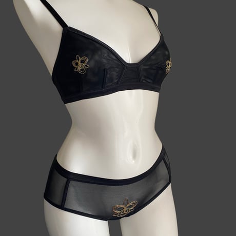 sample orchid bralette black