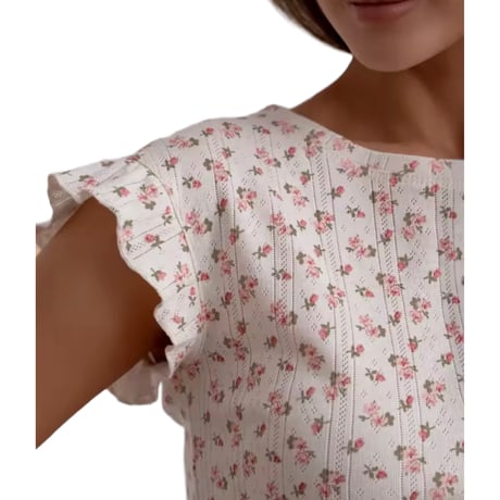 ivory flower pajamas