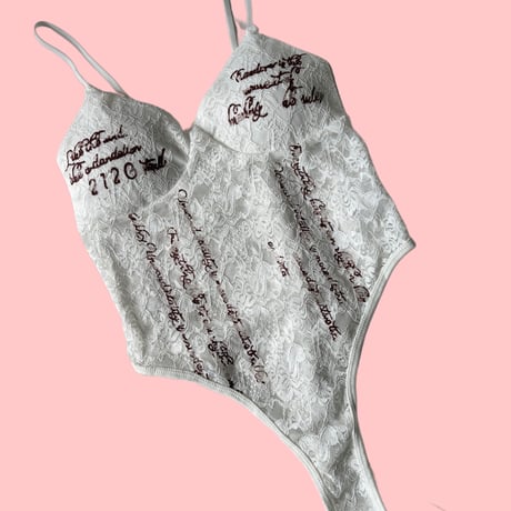 flowers with text body suit【K-0025】