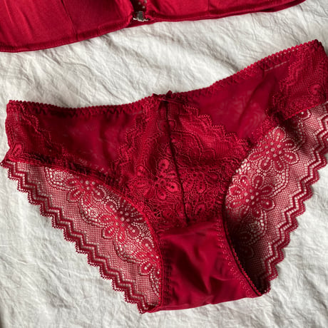 front hook bralette set red【A-0618-RD】