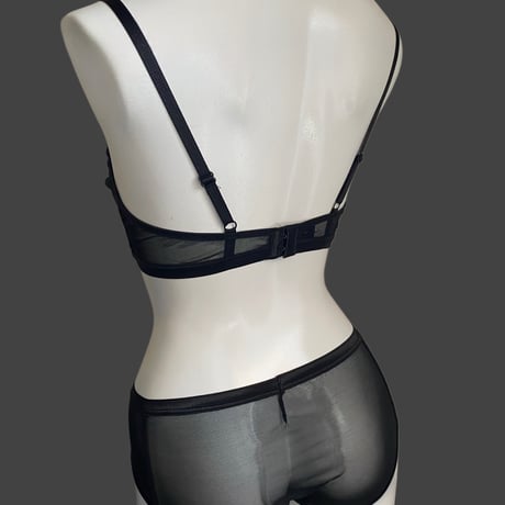 leaf bralette black【F-0031】