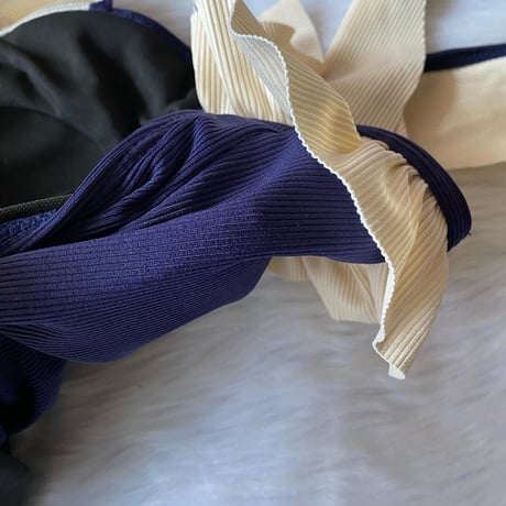 Special price swimwear navy blue × ivory【 S-0001】
