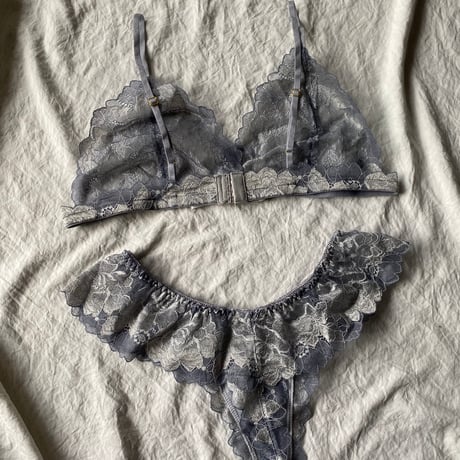 silver gray flower【T-0713】