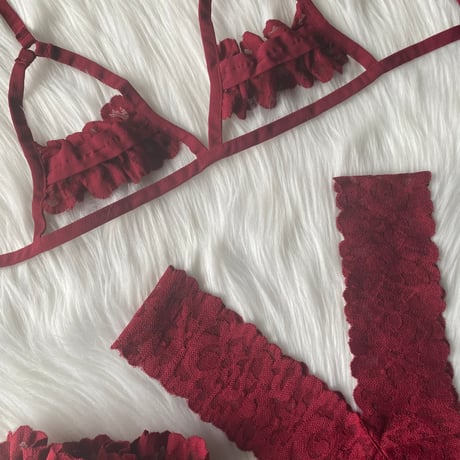 wine red frillk【I-0024】