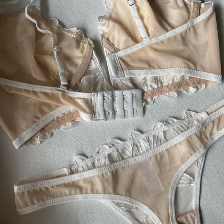 beige×white  【A-0320-WH】