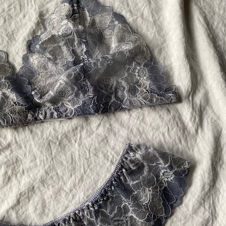 silver gray flower【T-0713】