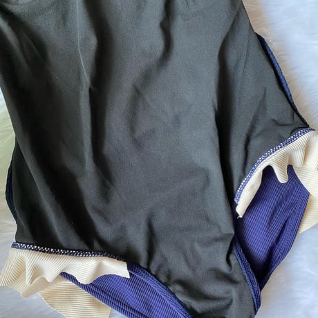 Special price swimwear navy blue × ivory【 S-0001】