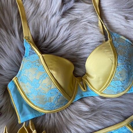 Ami yellow gold×light blue【A-0564-BLU】