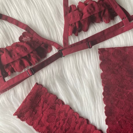 wine red frillk【I-0024】