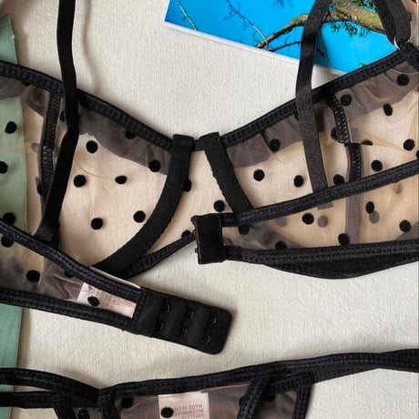 Lsize beige×black dot【N-0054】