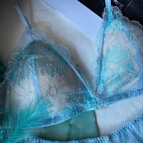 XLsize Numéro5  light blue × light emerald green【N-0046-BL】