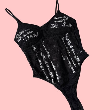 flowers with text body suit【K-0025】