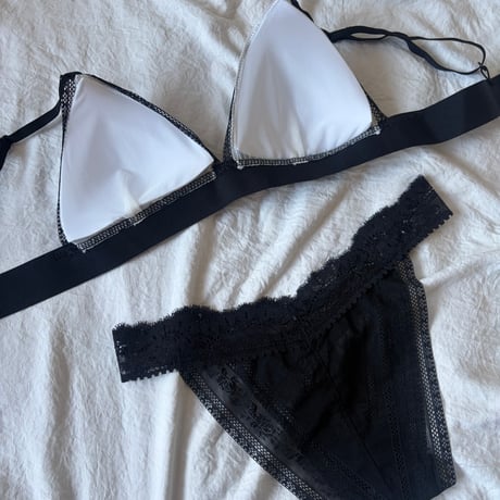 black rose bralette・shorts