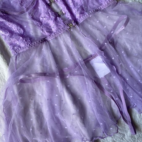lavender night dress【A-0770】