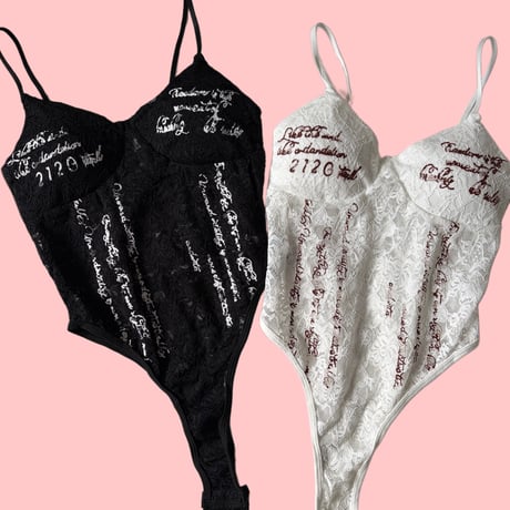 flowers with text body suit【K-0025】