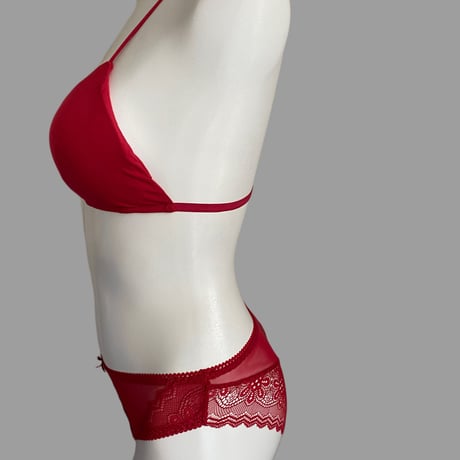 front hook bralette set red【A-0618-RD】
