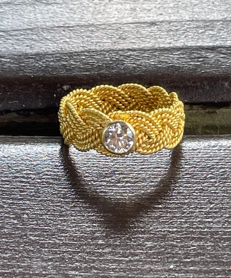 Hima ヒマ 22kgold キラキラ ブリリアントカット ダイヤモンドリング