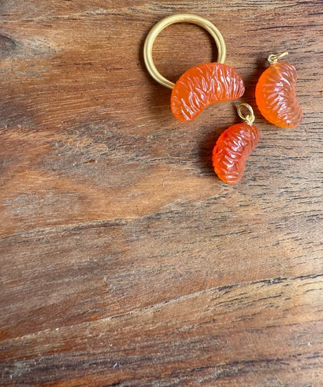 Hima ヒマ 22kgold 缶詰みかん カーネリアン リング