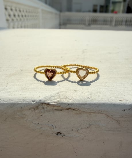 Hima ヒマ 22kgold ピンクサファイア ♡ リング